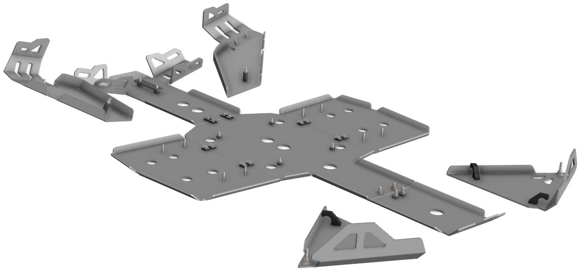 Kit de Proteções ATV Aluminio CROSSPRO 