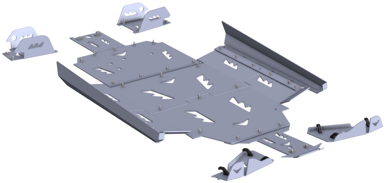 Kit de Proteções Aluminio CROSSPRO 