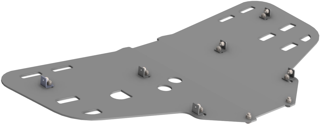Proteção de Chassi Central Aluminio CROSSPRO 