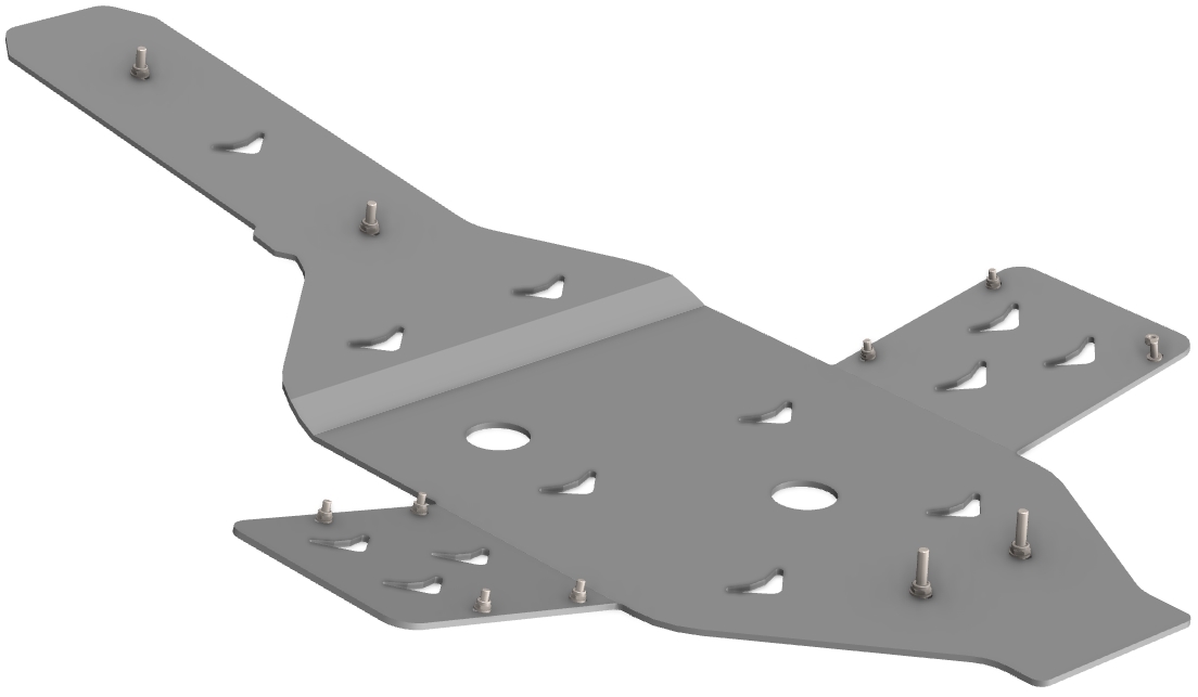 Proteção de Chassi Central Aluminio CROSSPRO 