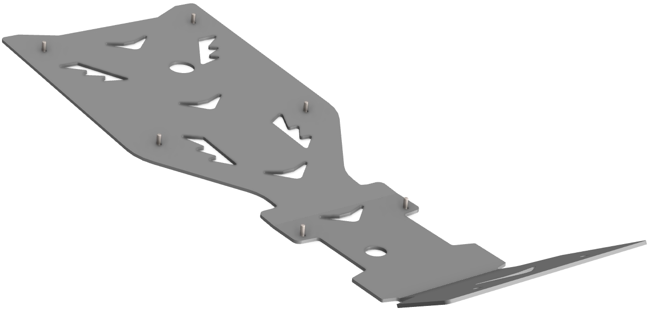 Proteção de Chassi Central Aluminio CROSSPRO 