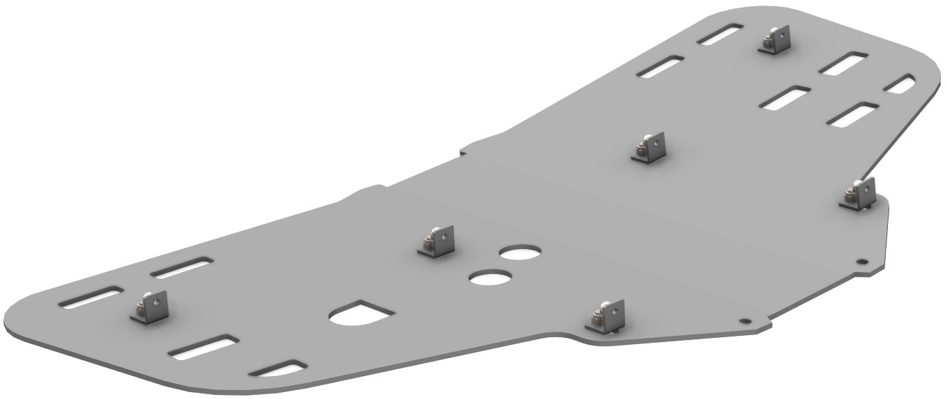 Proteção de Chassi Central Aluminio CROSSPRO 
