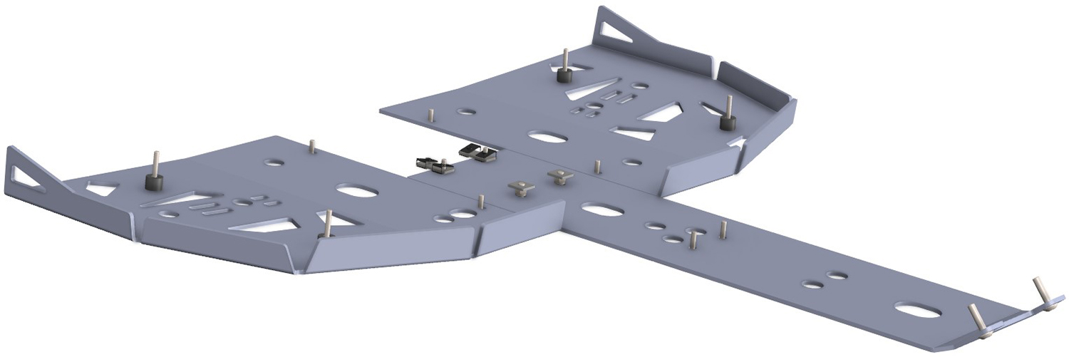 Proteção de Chassi Central Aluminio CROSSPRO 