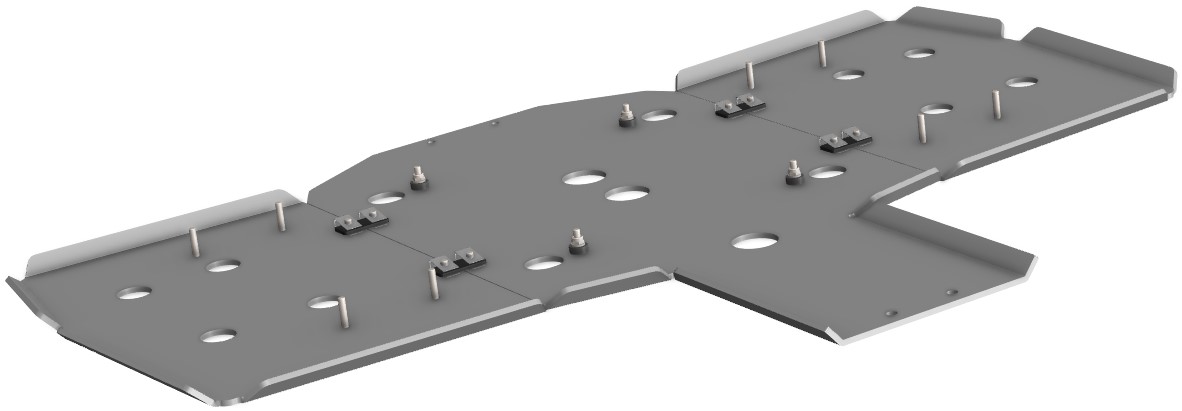 Proteção de Chassi Central Aluminio CROSSPRO 