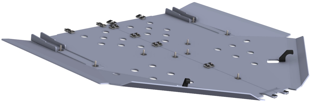 Proteção de Chassi Central Aluminio CROSSPRO 