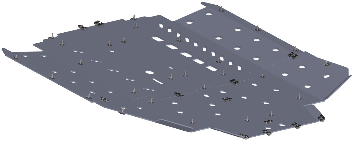 Proteção de Chassi Central Aluminio CROSSPRO 