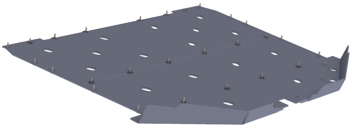 Proteção de Chassi Central Aluminio CROSSPRO 