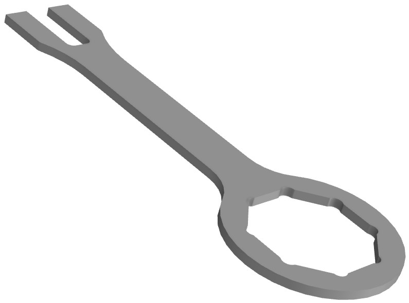 Chave Suspensão 49mm - Octagonal Ice Polish CROSSPRO 
