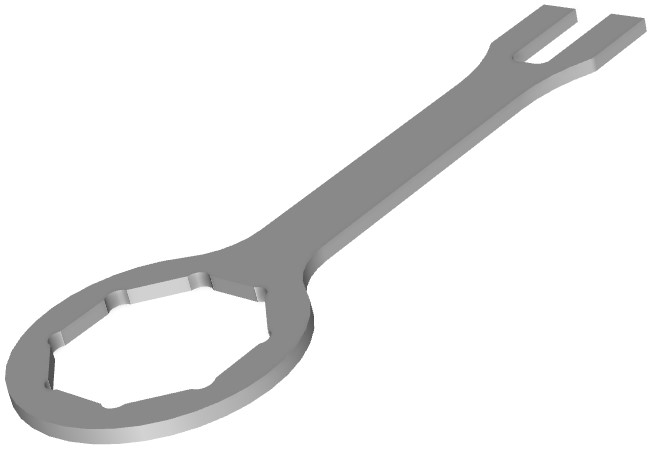Chave Suspensão 50mm - Octagonal Preta CROSSPRO 