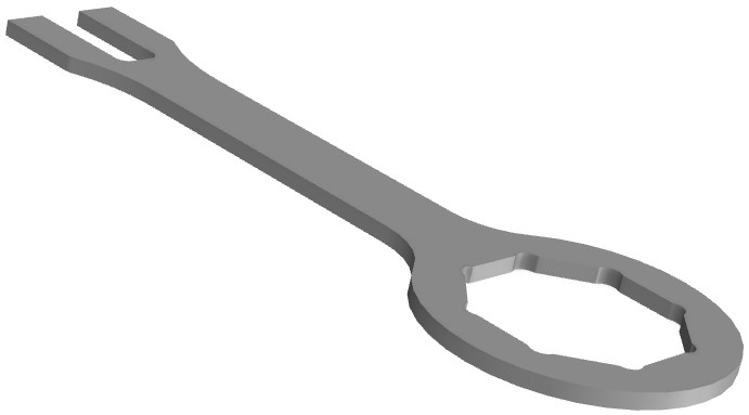 Chave Suspensão 47mm - Octagonal Preta CROSSPRO 
