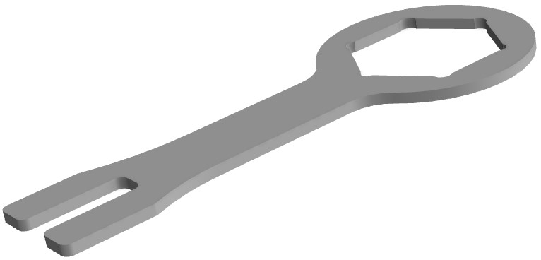 Chave Suspensão 50mm - Exagonal WP Ice Polish CROSSPRO 