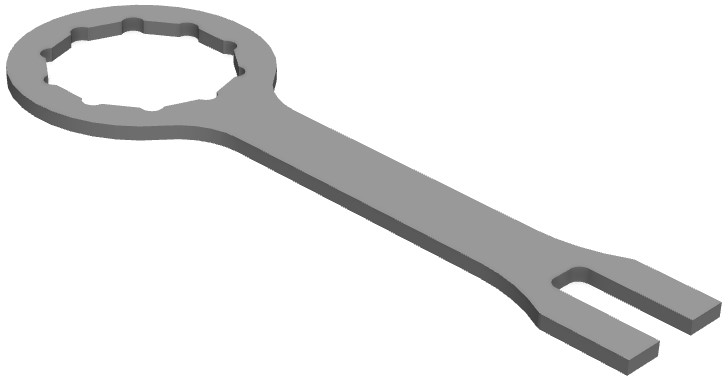 Chave Suspensão 50mm - Decagonal Preta CROSSPRO 