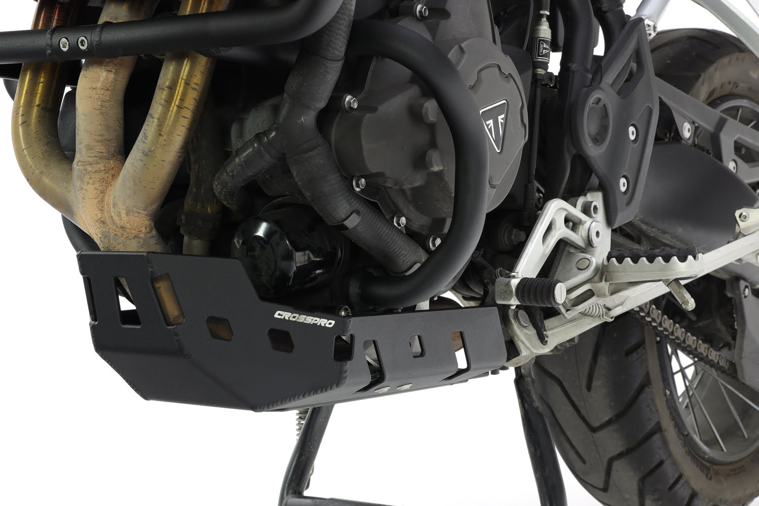 Aluminum Trail Engine Guard Textured Black «Compatible with OEM Crash Bars»