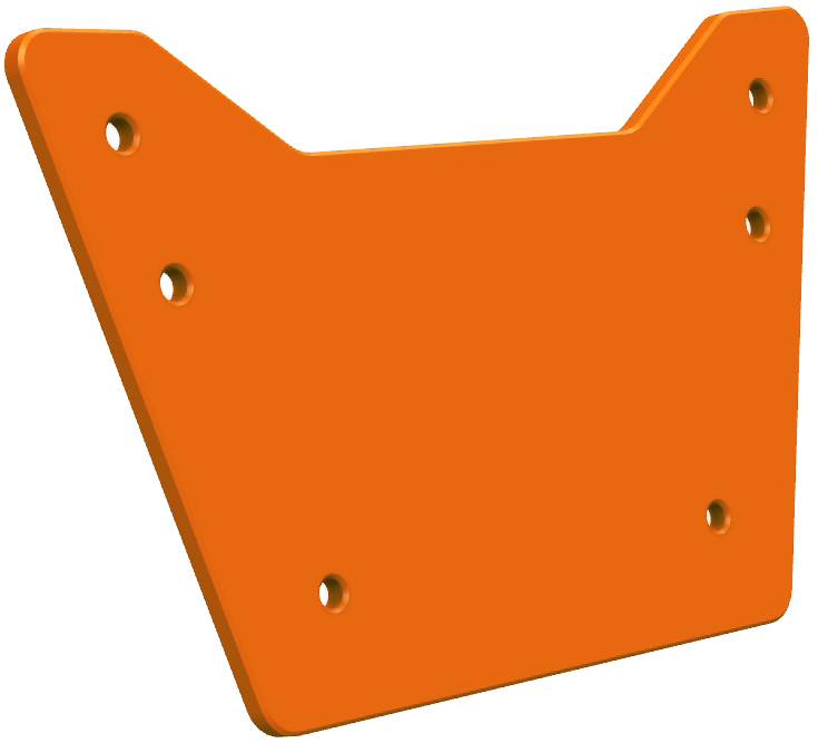 Number Plate Rear Hold DTC Orange